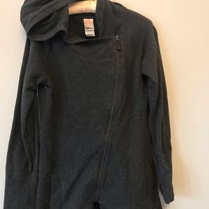 Dark grey/black hooded cotton jacket/sweater